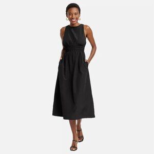 A New Day Poplin Cross Back Midi Dress | L